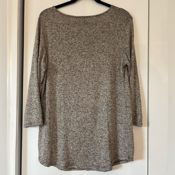 Sweet Clarity Gray Reindeer Beaded Top L Women’s Holiday Christmas Made in USA - Picture 2 of 8